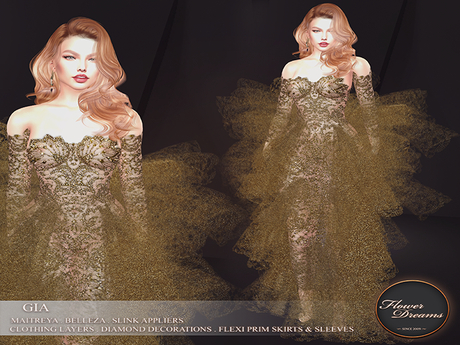 Second Life Marketplace - .:FlowerDreams:.Gia - gold
